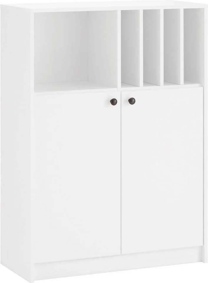 OTTO home Aktenschrank Licia Weiß 2 Türen 5 Fächer - Bild 2