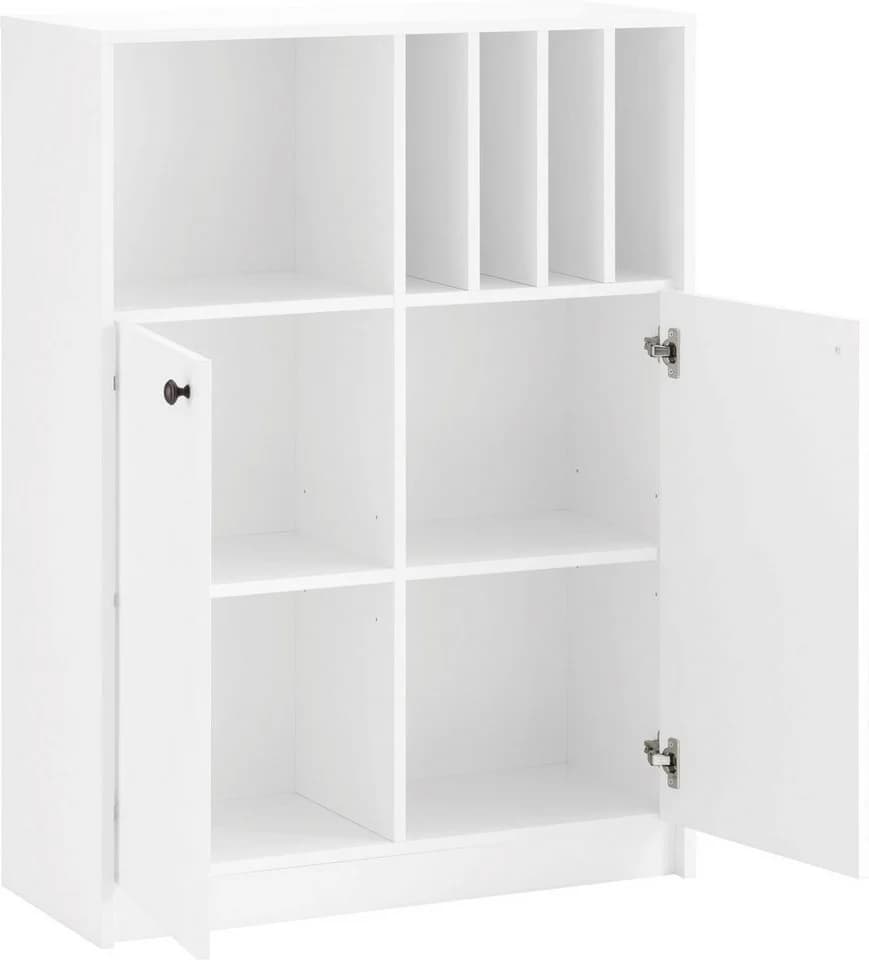OTTO home Aktenschrank Licia Weiß 2 Türen 5 Fächer - Bild 4