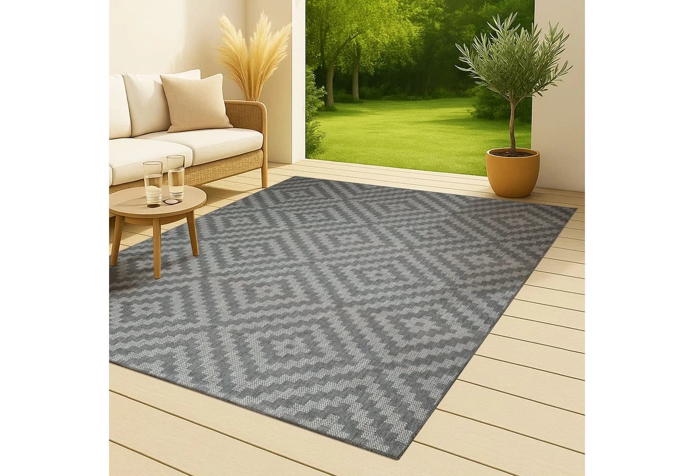 Teppich MY HOME Cordoba Sisal-Optik Grau - Bild 2