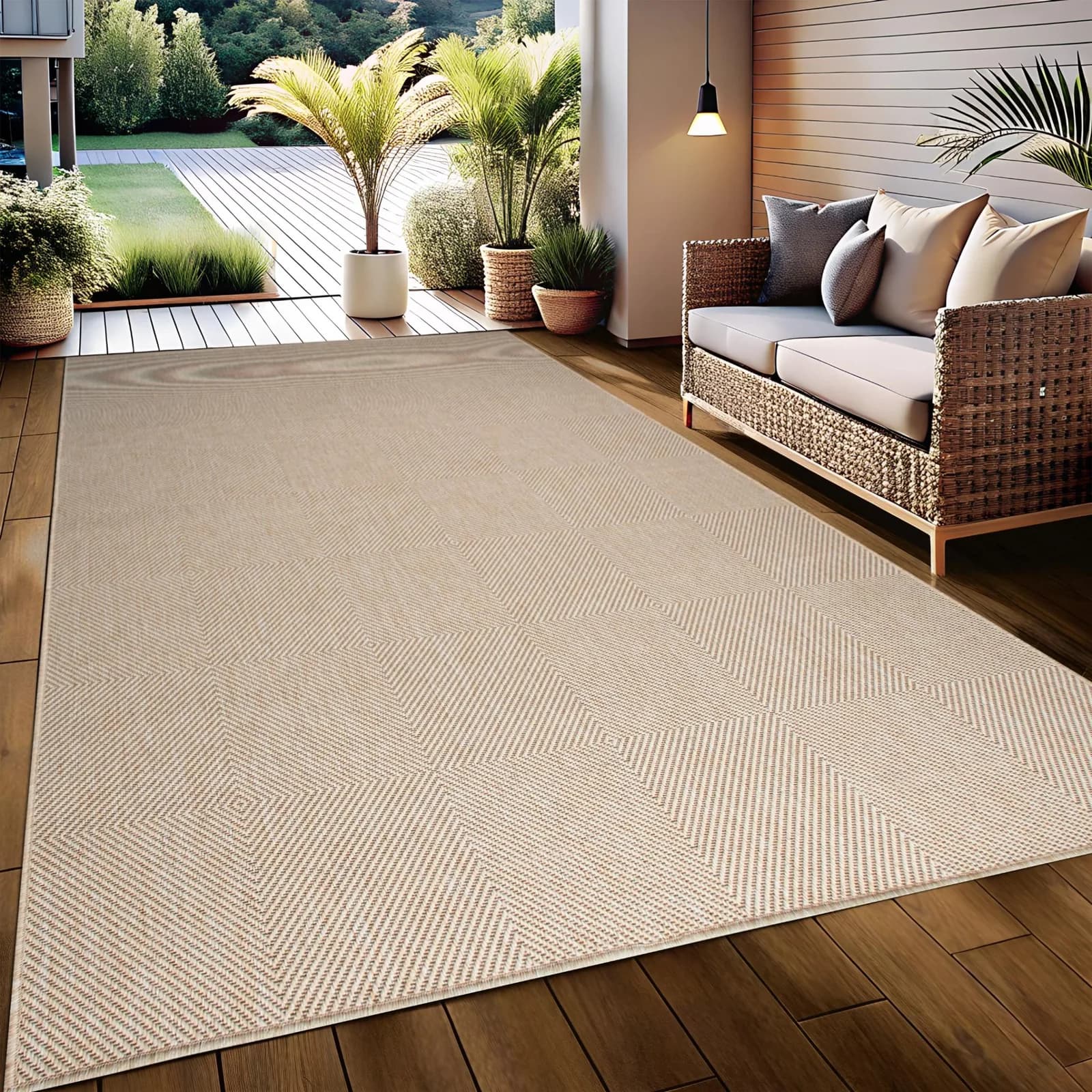 Teppich Anna Sisal-Optik Beige