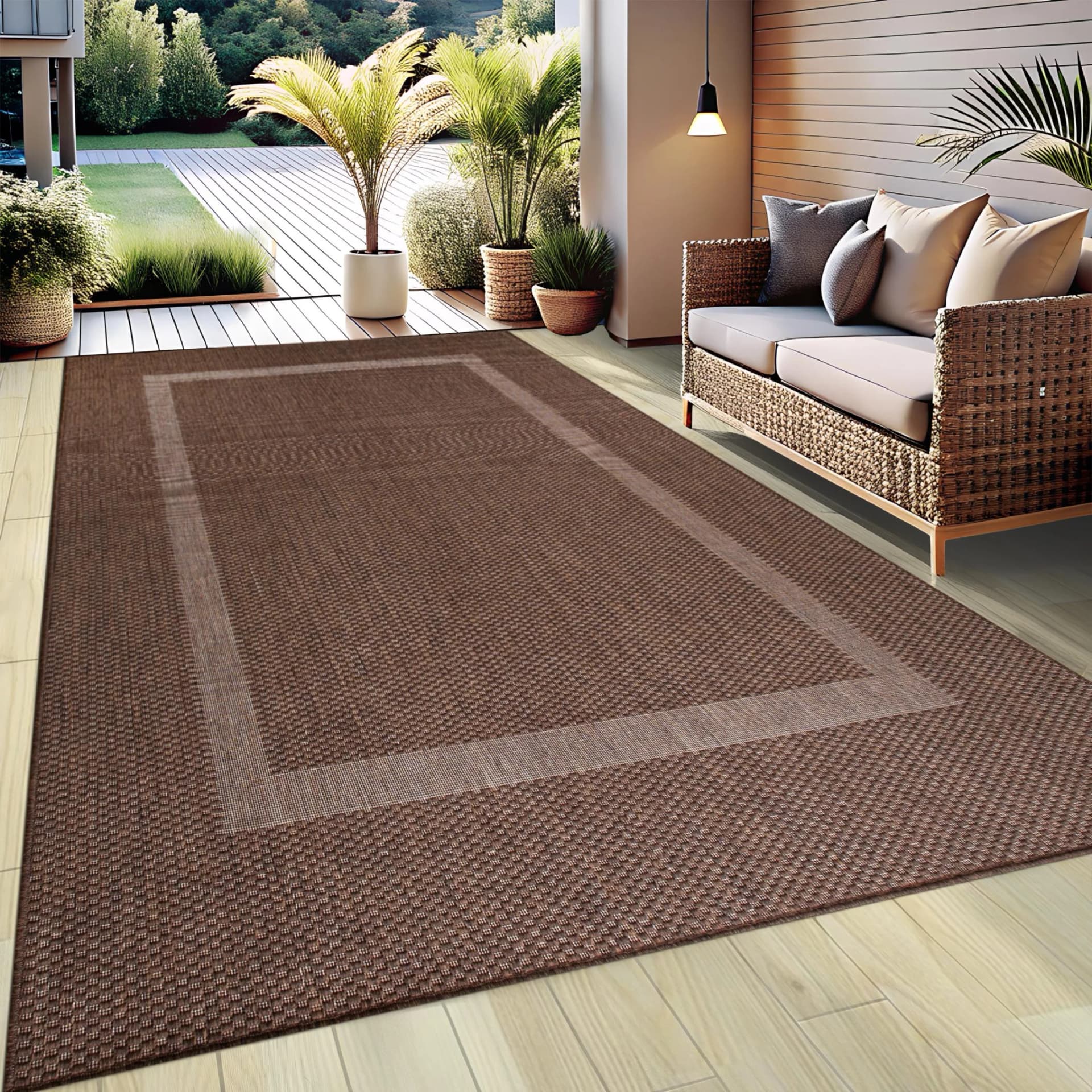 MY HOME Teppich "Venedig Bordüre" Sisal-Optik Beige
