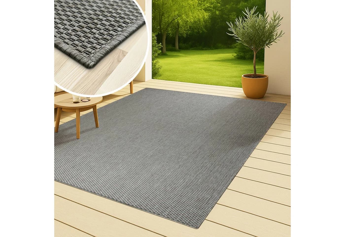 my home Teppich Venedig Sisal-Optik Grau - Bild 2