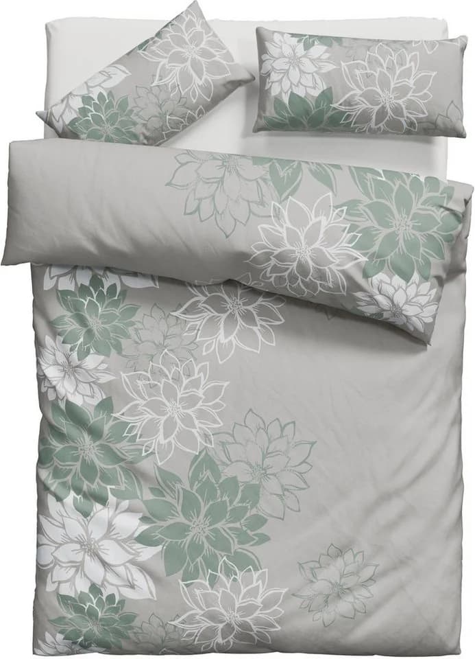 OTTO HOME Bettwäsche Susan Grün Blumen Landhausstil - Bild 2