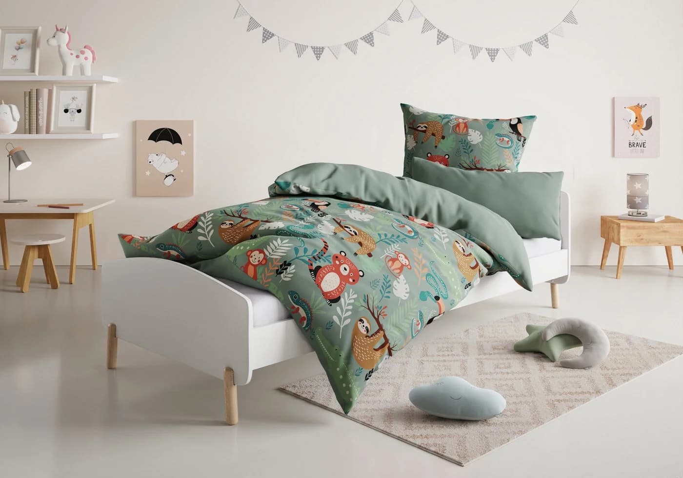 OTTO HOME Kinderbettwäsche Cuddlee Safari 100% Baumwolle Renforcé - Bild 2
