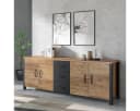 HOME AFFAIRE Sideboard Olin Braun Schwarz Matt Holzoptik Bild 2