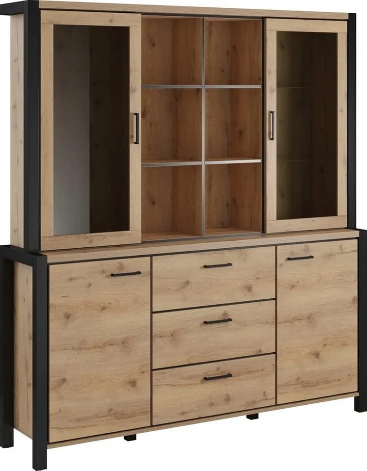 Buffet HOME AFFAIRE Aktiv Braun Schwarz Holzoptik - Bild 2