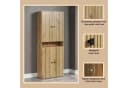 welltime Hochschrank Amrum Badezimmerschrank Braun Modern Bild 3