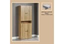 welltime Hochschrank Amrum Badezimmerschrank Braun Modern Bild 5