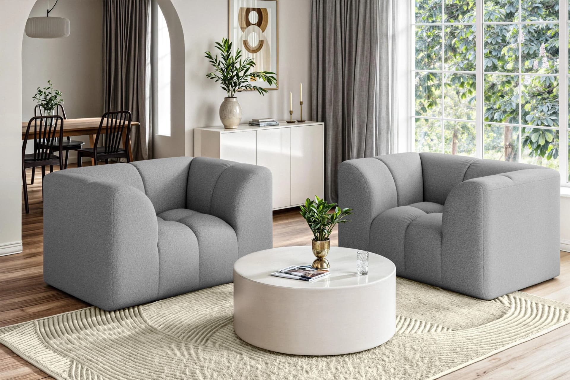 HOME AFFAIRE Sessel TUURE Grau Moderner Komfort