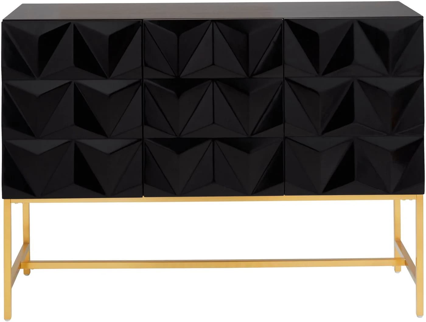 OTTO home Kommode Lavisha 3D-Optik Gold Metallgestell - Bild 3