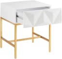 OTTO HOME Beistelltisch Minfi Weiß mit Schublade und Metallfüßen Bild 3