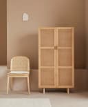 LeGer Home Highboard mit Rattan Einsatz 3 Fächer Bild 1