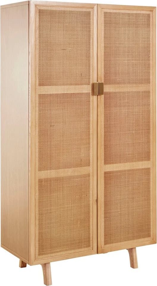 LeGer Home Highboard mit Rattan Einsatz 3 Fächer - Bild 2