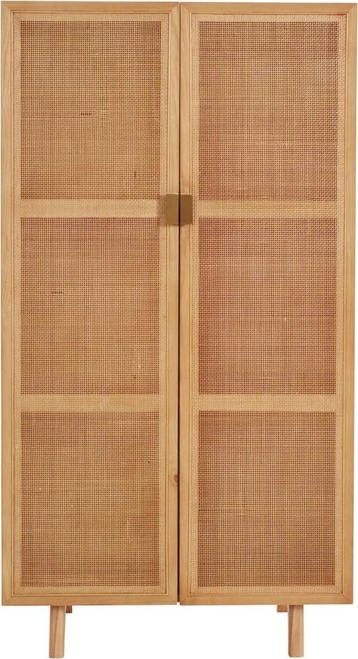 LeGer Home Highboard mit Rattan Einsatz 3 Fächer - Bild 3