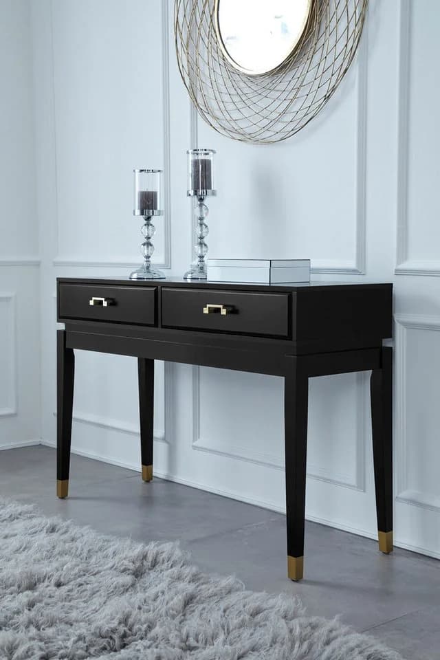 OTTO HOME Konsolentisch Borig Schwarz mit 2 Schubladen - Bild 2