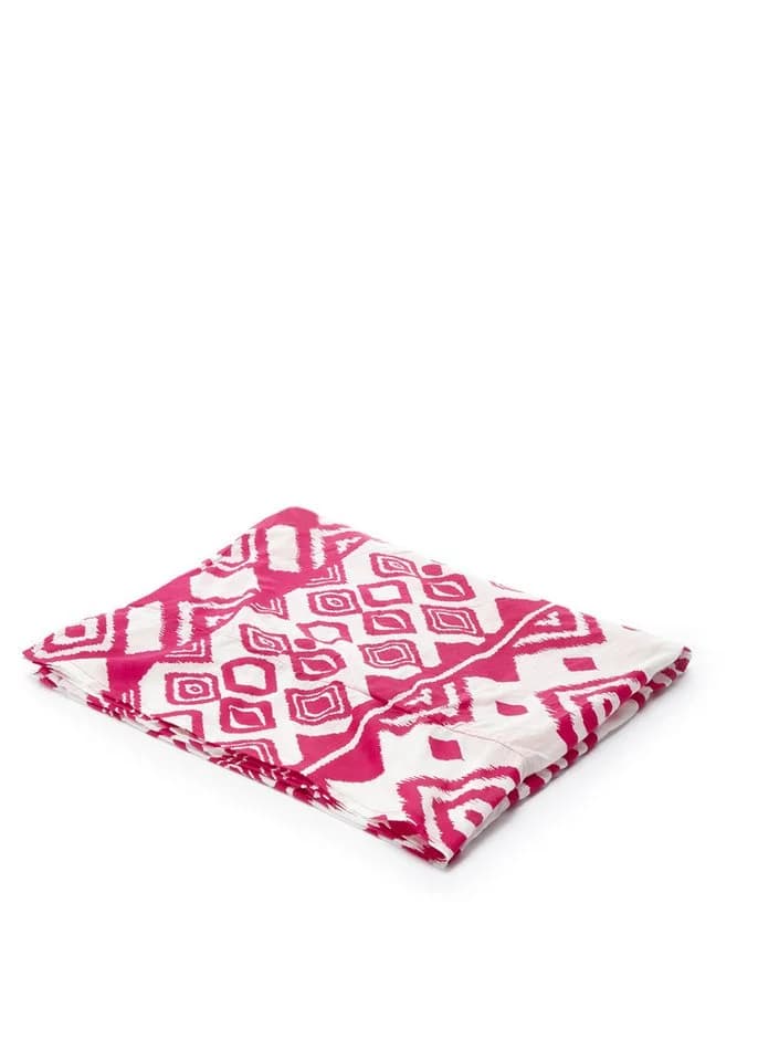 LASCANA Strandtuch Pink/Weiß 100% Baumwolle mit Tasche - Bild 2