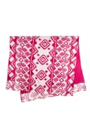 LASCANA Strandtuch Pink/Weiß 100% Baumwolle mit Tasche Bild 4