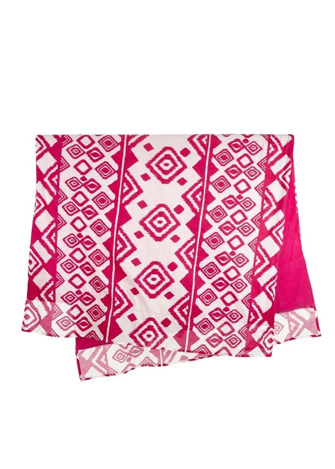 LASCANA Strandtuch Pink/Weiß 100% Baumwolle mit Tasche - Bild 4