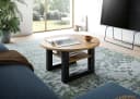 HOME AFFAIRE Couchtisch Rail Grau Eicheoptik mit Ablageboden Bild 1