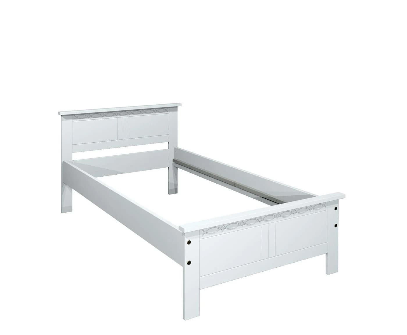 OTTO home Massivholzbett Indra Landhausstil Kiefer Weiß - Bild 4