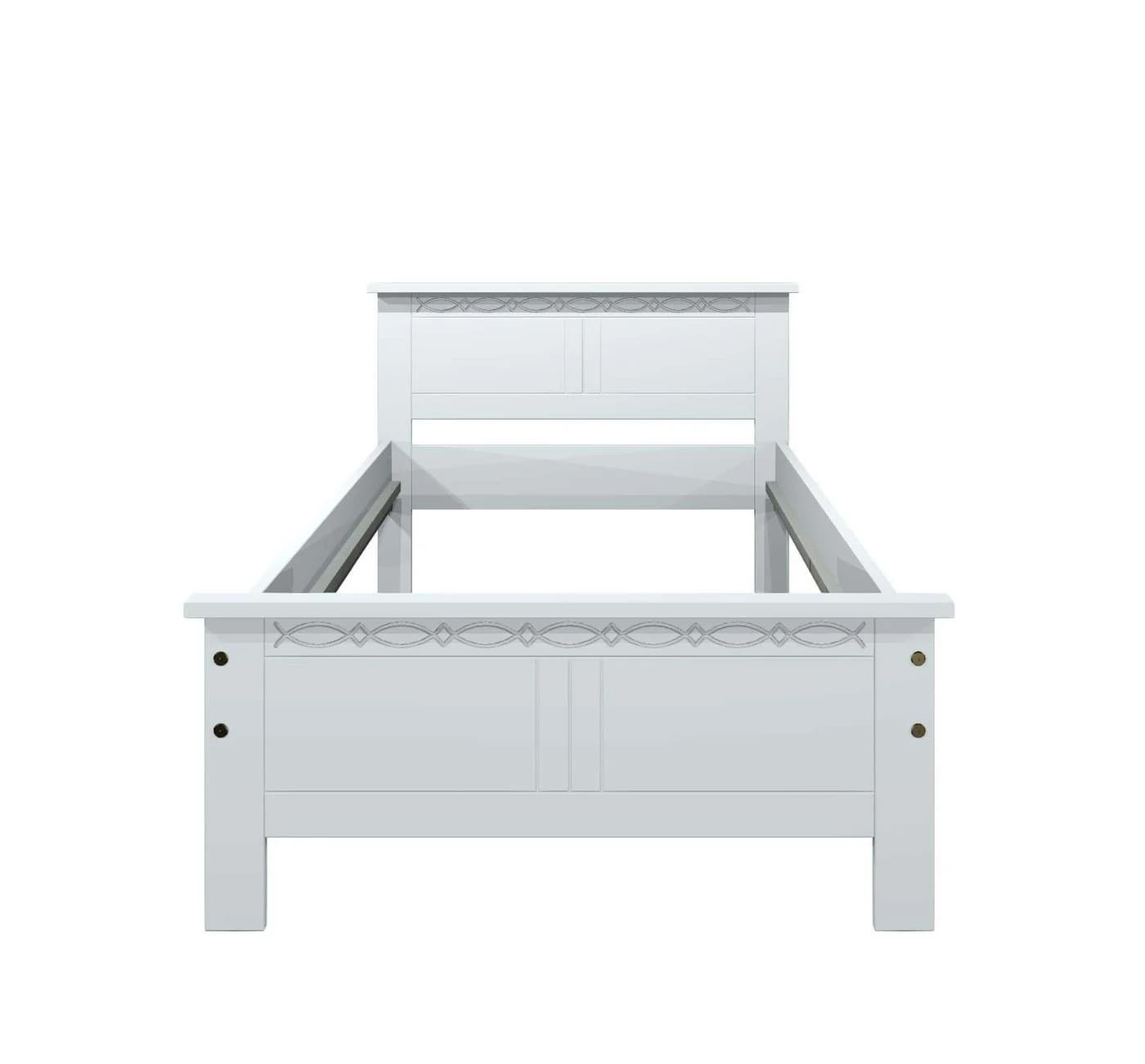 OTTO home Massivholzbett Indra Landhausstil Kiefer Weiß - Bild 5
