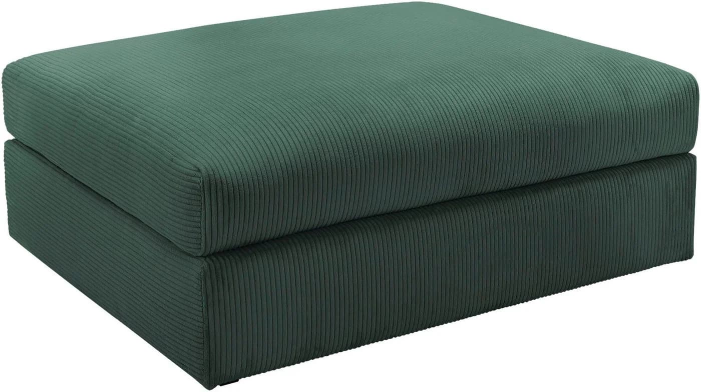 HOME AFFAIRE Polsterhocker Soft&Cosy XL Dunkelgrün Cord - Bild 2