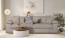 HOME AFFAIRE Soft&Cosy XL Sofa Taupe Cord 246 cm Bild 2