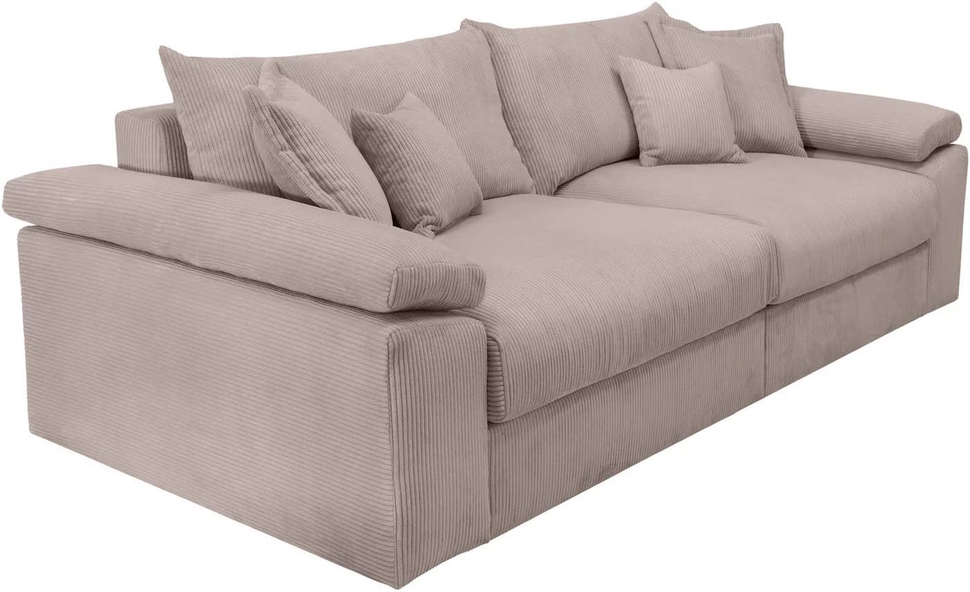 HOME AFFAIRE Soft&Cosy XL Sofa Taupe Cord 246 cm - Bild 5