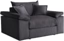 HOME AFFAIRE XXL-Sessel Soft&Cosy Anthrazit Cord mit Zierkissen Bild 1
