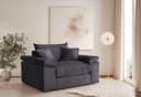 HOME AFFAIRE XXL-Sessel Soft&Cosy Anthrazit Cord mit Zierkissen Bild 2