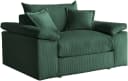 XXL-Sessel HOME AFFAIRE Soft&Cosy Dunkelgrün Cord mit Zierkissen Bild 1
