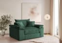 XXL-Sessel HOME AFFAIRE Soft&Cosy Dunkelgrün Cord mit Zierkissen Bild 2