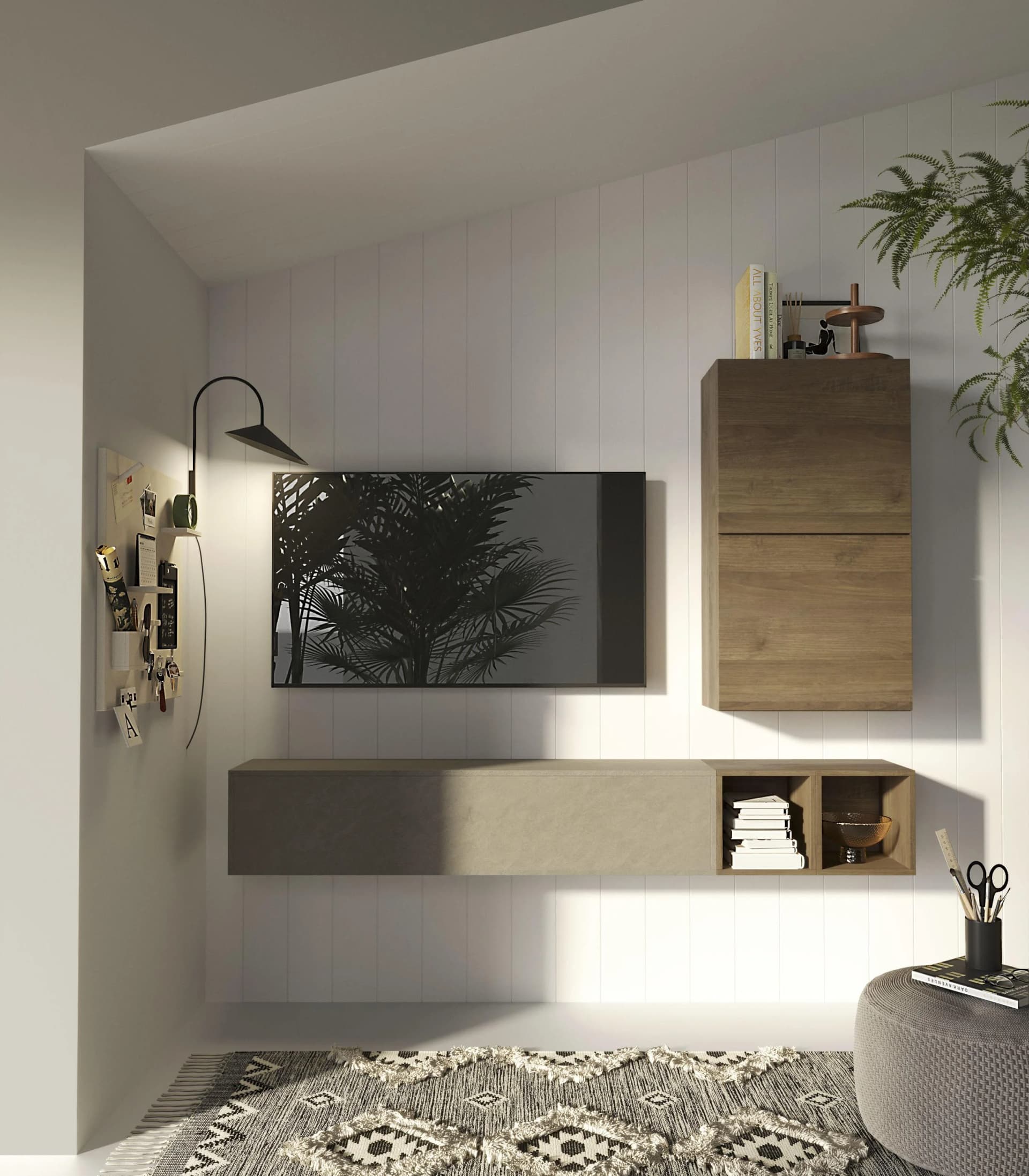 Home Affaire Infinity Wohnwand 4-tlg. Grau Braun Wandmontage