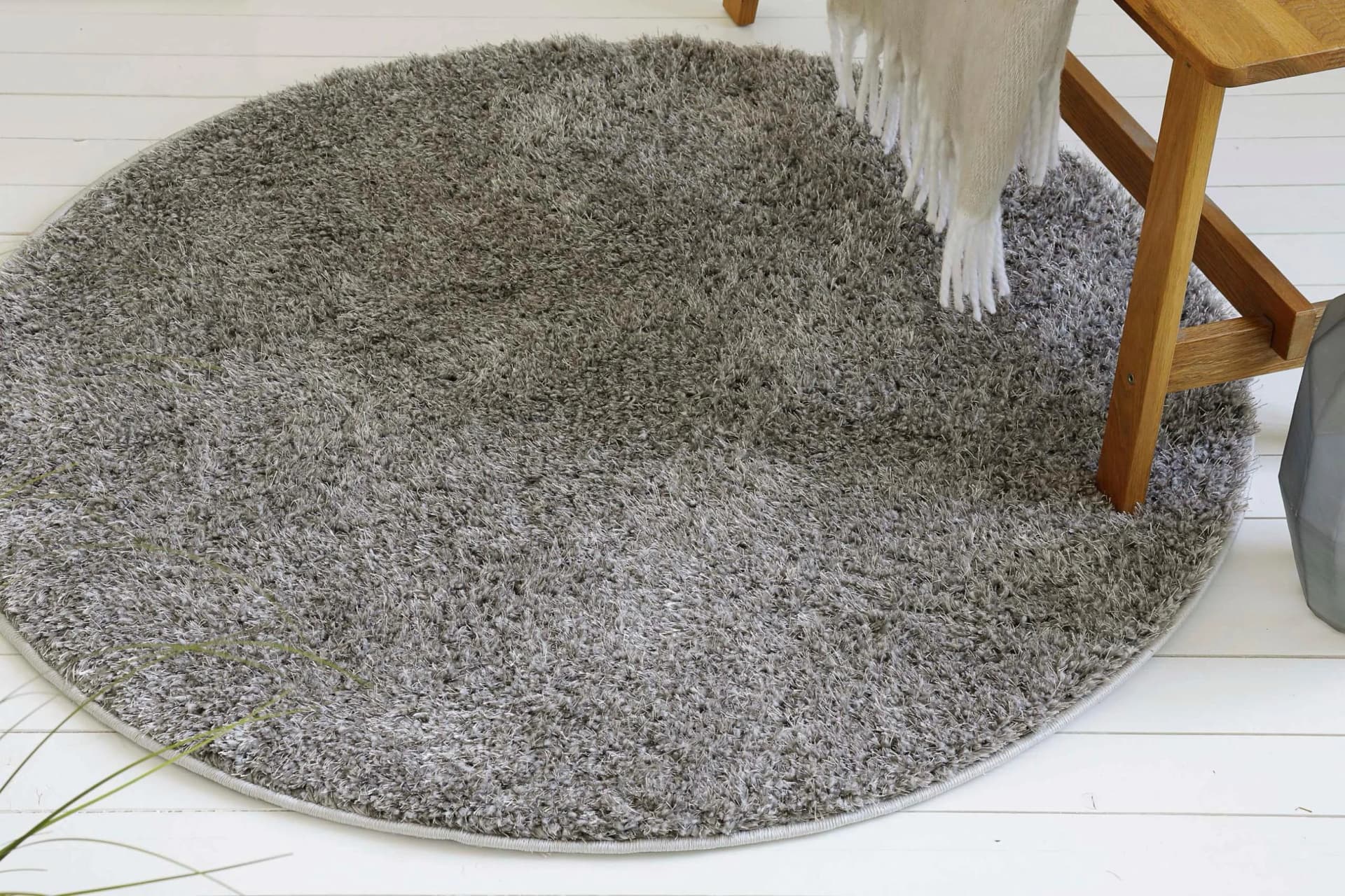 OTTO HOME Hochflor-Teppich Nickolas Grau Rund Shaggy