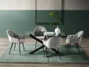 Esstisch OTTO HOME Kairi Schwarz Glas Metallgestell Bild 1