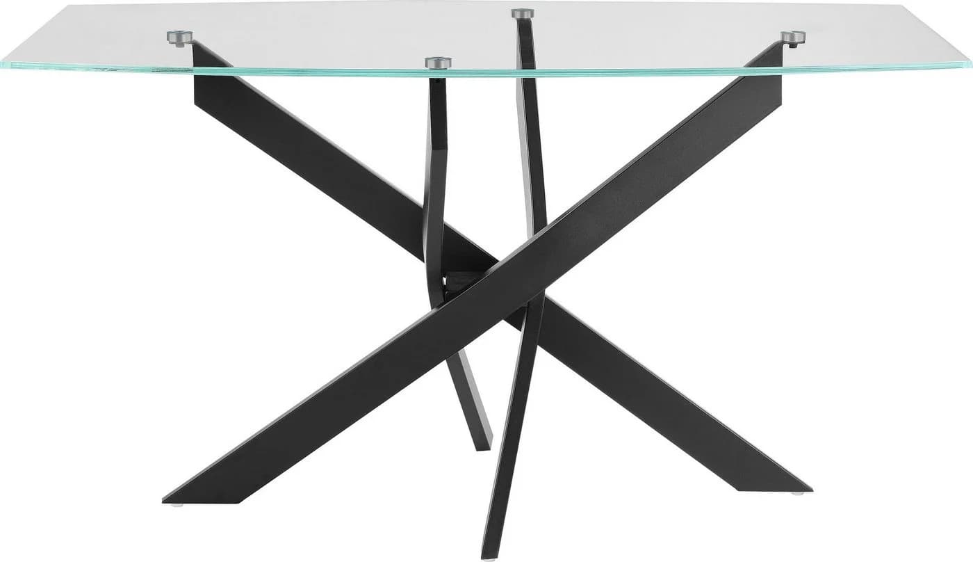 Esstisch OTTO HOME Kairi Schwarz Glas Metallgestell - Bild 2