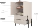 OTTO HOME Jukon Wäscheschrank Beige Grifflos 2 Türen 2 Schubladen Bild 3