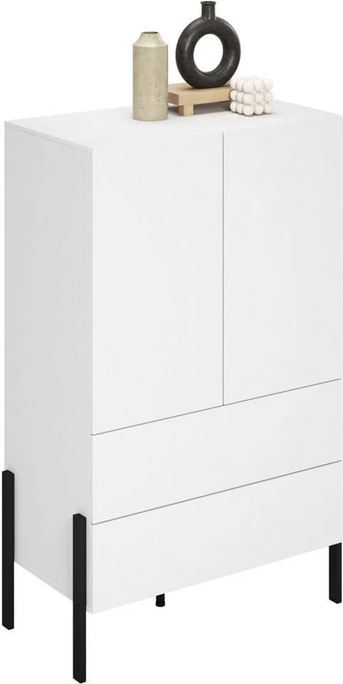 OTTO HOME Wäscheschrank Jukon Weiß Modern mit Schubladen