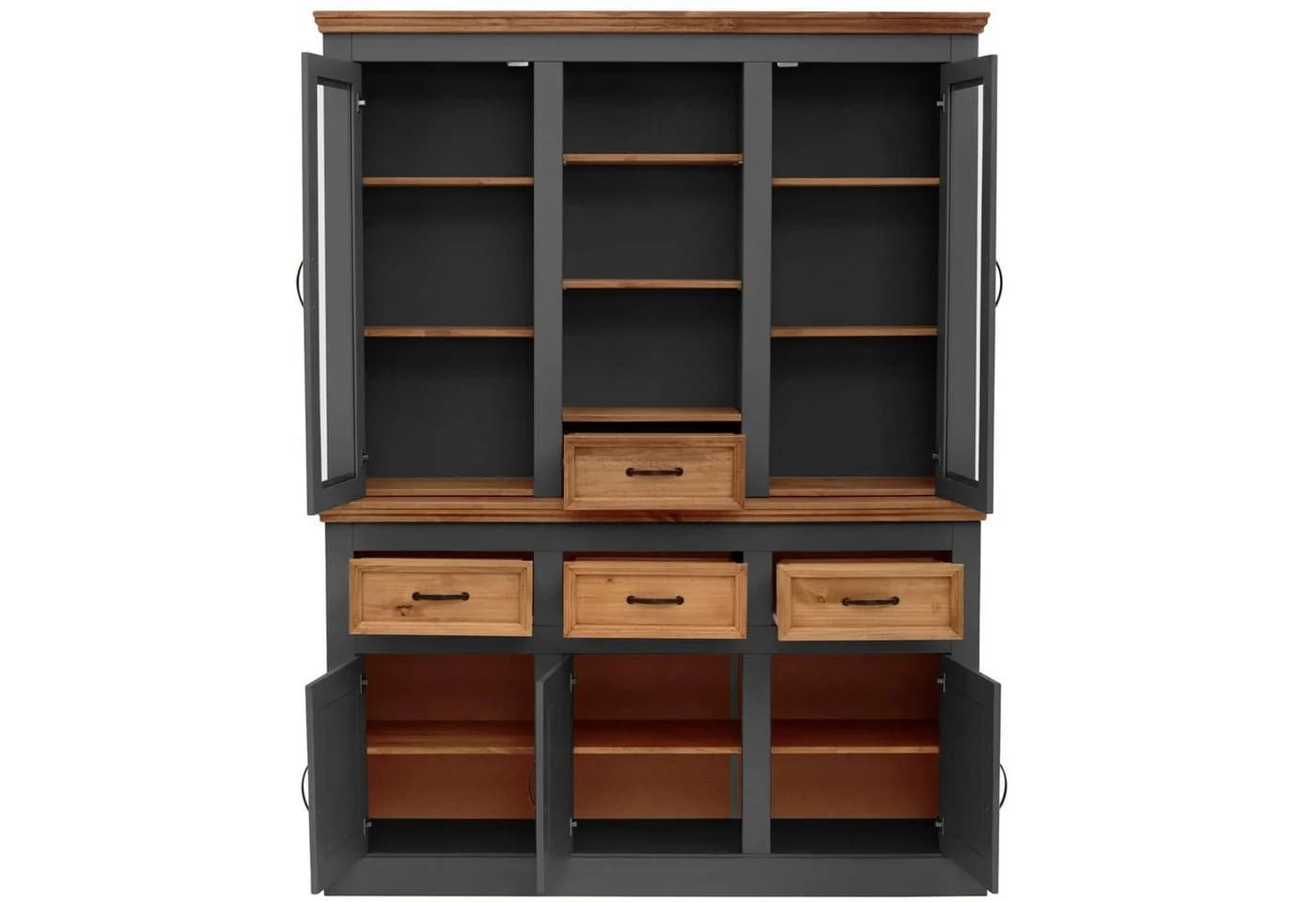 Buffet OTTO HOME Selma Grau Anthrazit Massivholz Kiefer - Bild 5