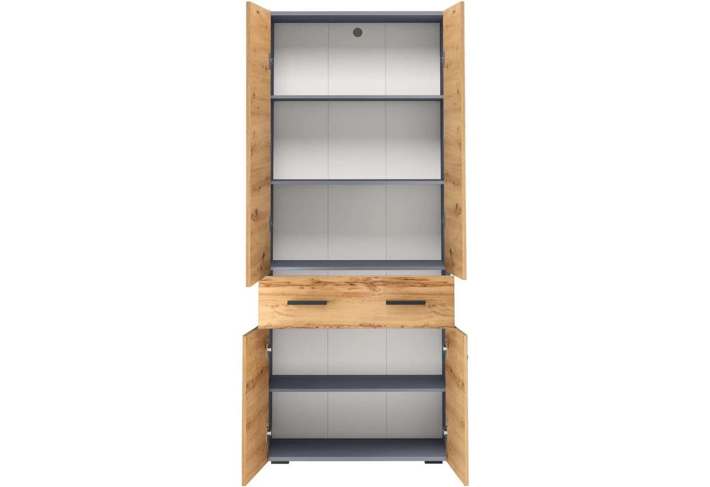 Hochschrank INOSIGN Skara Anthrazit Eichefarben Modern - Bild 4