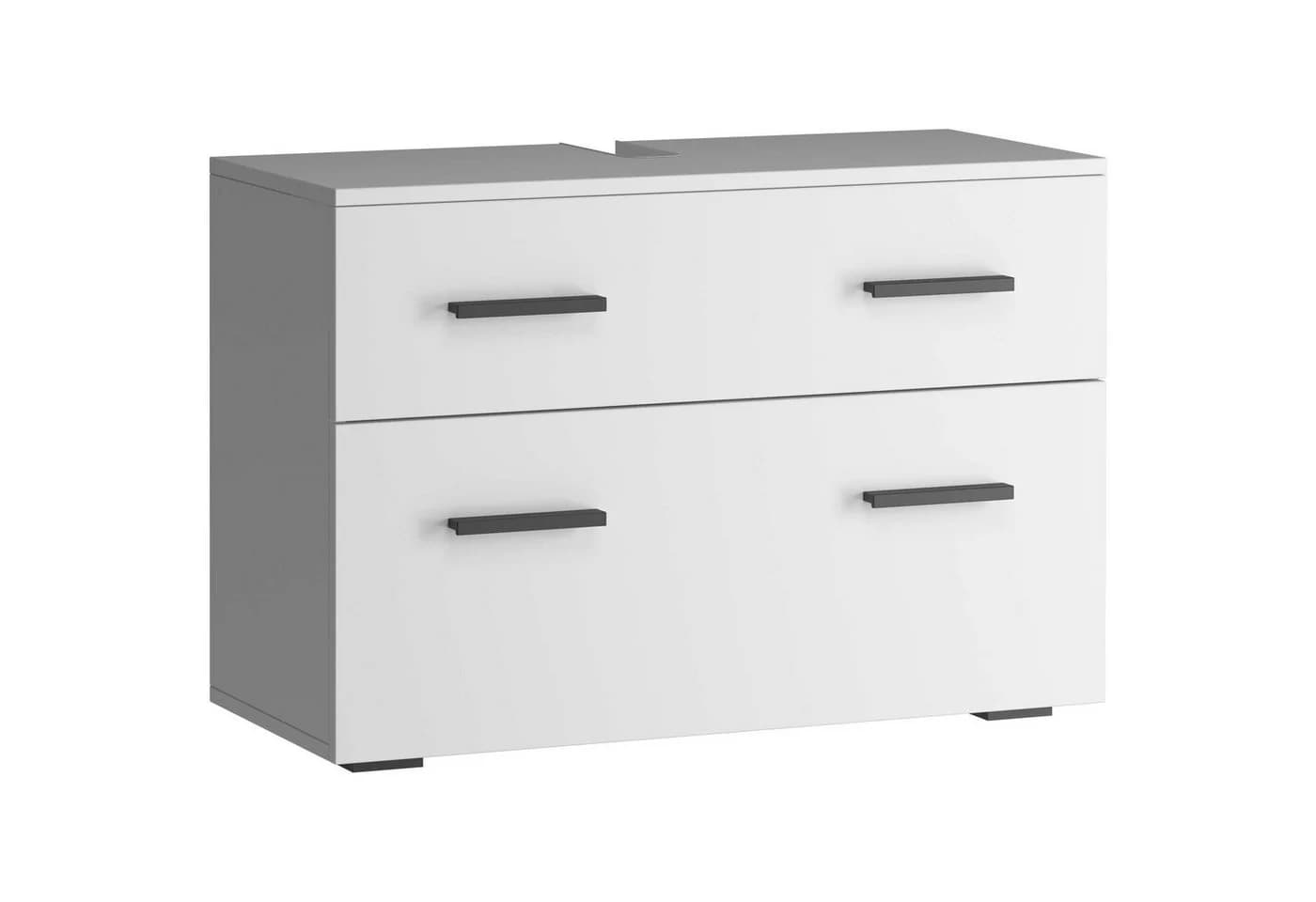 INOSIGN Skara Waschbeckenunterschrank Weiß Schwarz - Bild 2