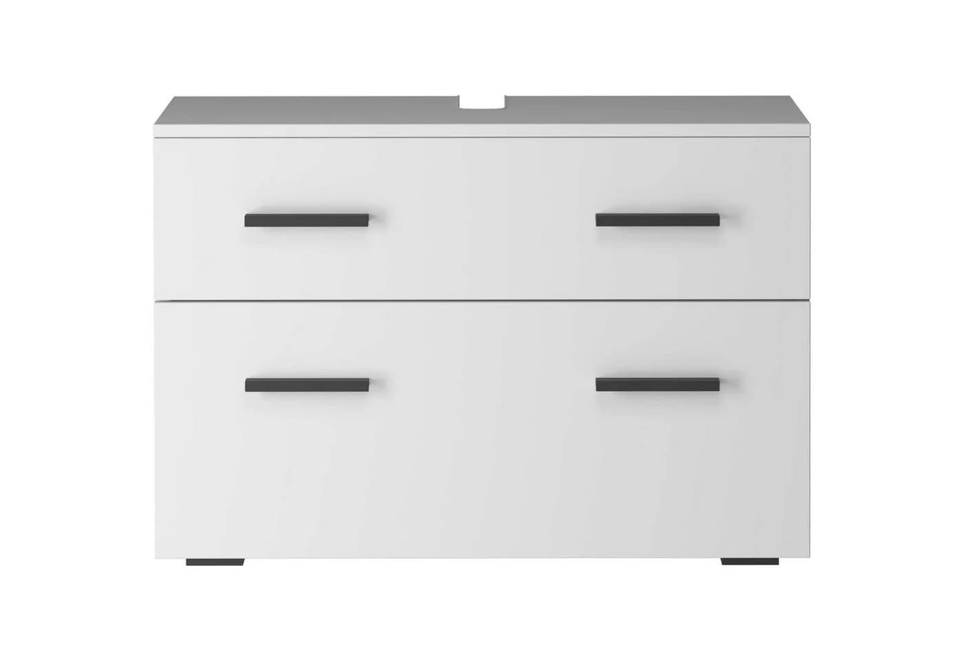 INOSIGN Skara Waschbeckenunterschrank Weiß Schwarz - Bild 3