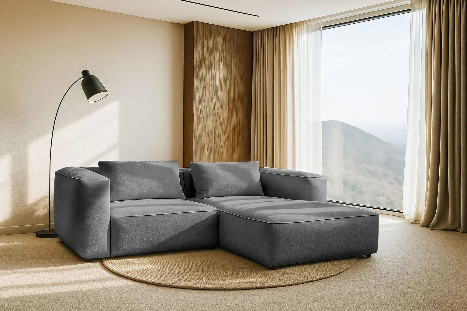 Home Affaire Ecksofa Tvinnet Grau mit Recamiere
