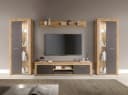 HOME AFFAIRE Wohnwand Aosta 4-teilig Eiche Grau Bild 2