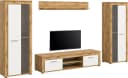 HOME AFFAIRE Wohnwand Aosta 4-teilig Weiß Eiche Nachbildung Bild 1