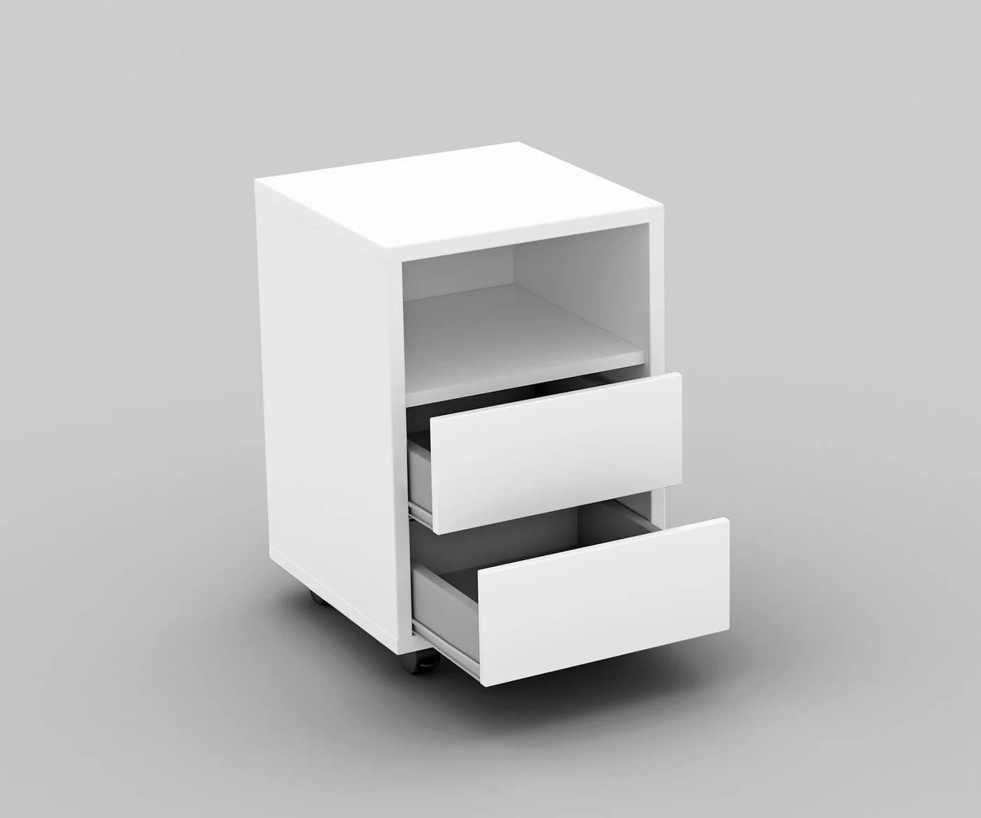 HOME AFFAIRE Rollcontainer Agapi Weiß 2 Schubkästen