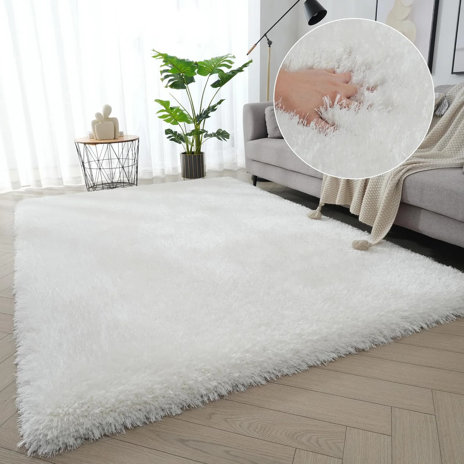 Hochflor-Teppich MY HOME Micro Exclusiv Kunstfaser
