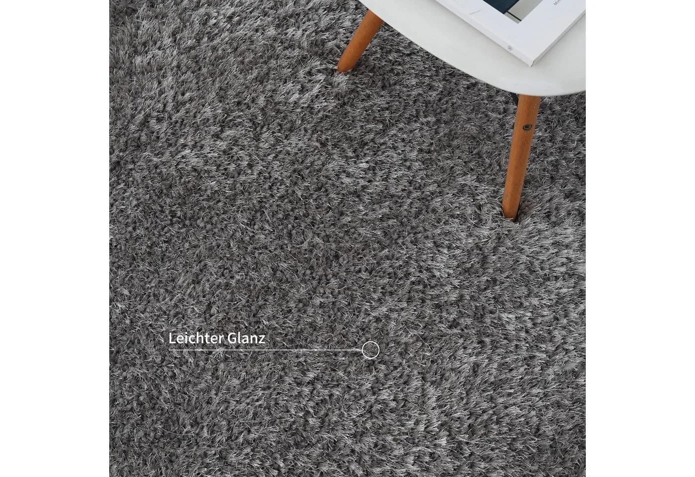 OTTO HOME Hochflor-Teppich Micro Exclusiv Grau 200x300 cm - Bild 5