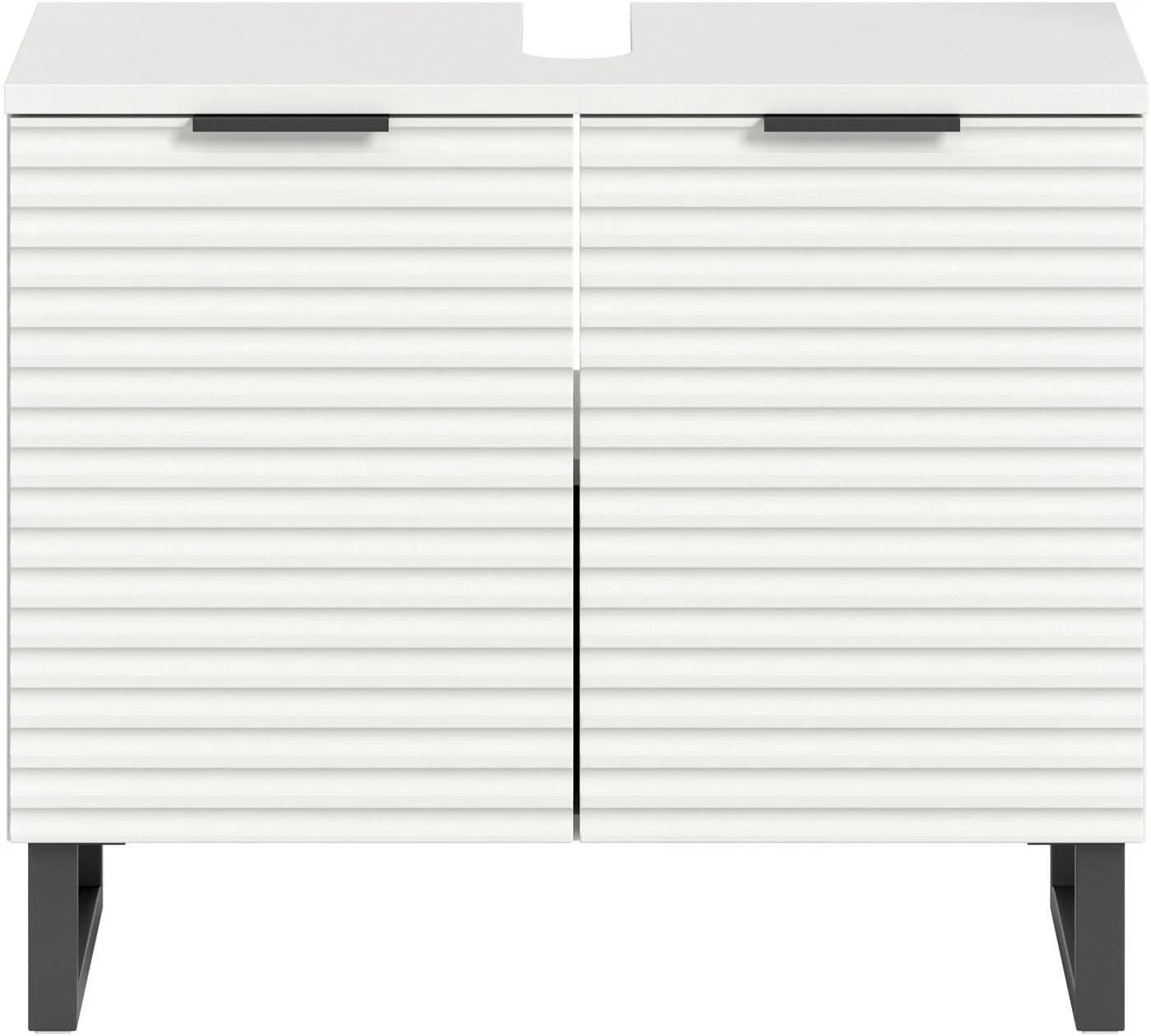 WELLTIME Litica Waschbeckenunterschrank Weiß 70 cm mit Soft-Close - Bild 2