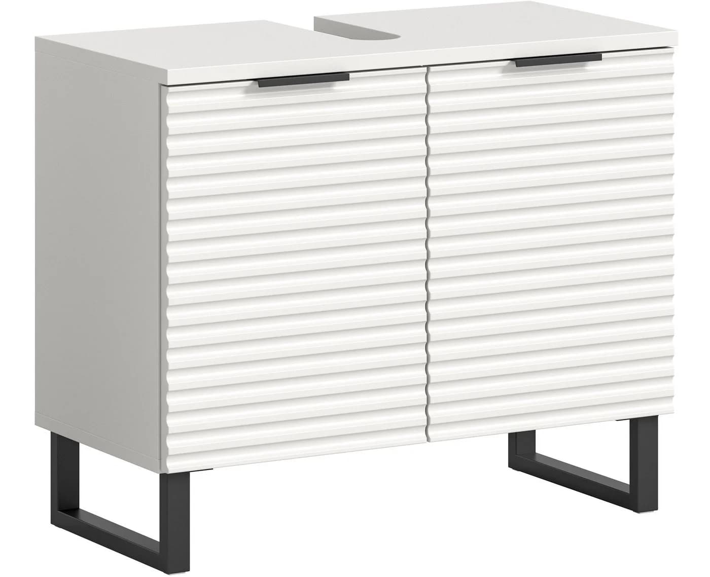 WELLTIME Litica Waschbeckenunterschrank Weiß 70 cm mit Soft-Close - Bild 3